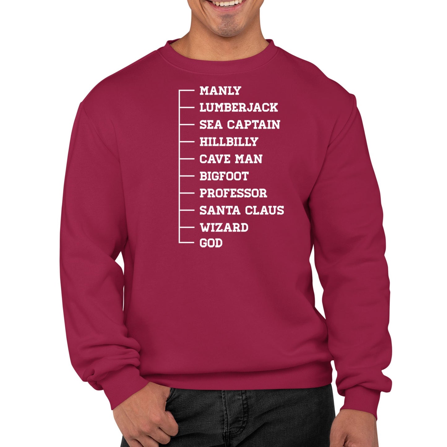 Beard Scale Ruler Mens Sweatshirt