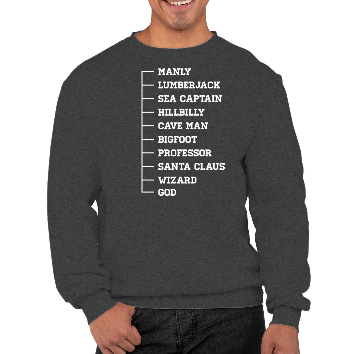 Beard Scale Ruler Mens Sweatshirt