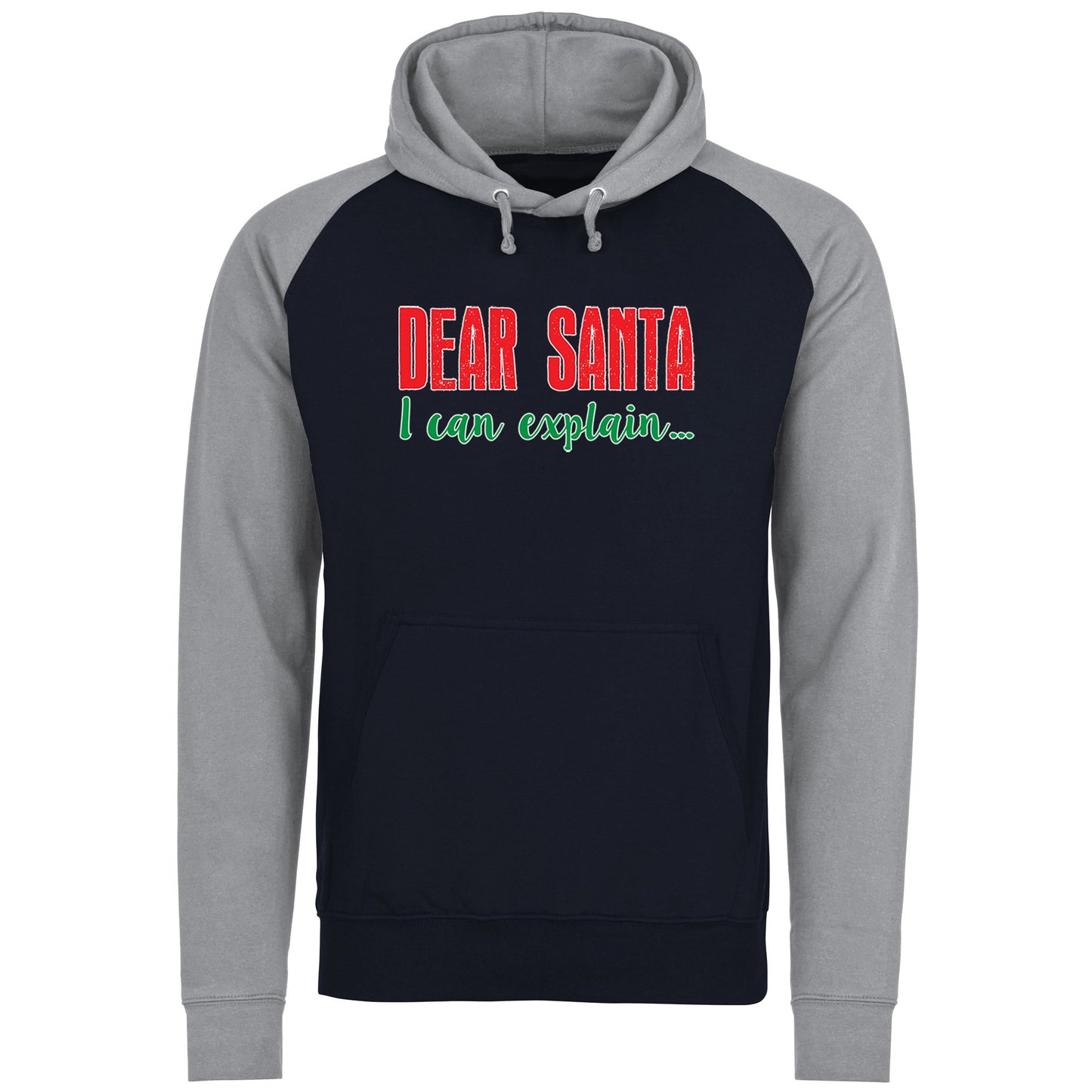 Dear Santa I Can Explain Funny Christmas Baseball Hoodie