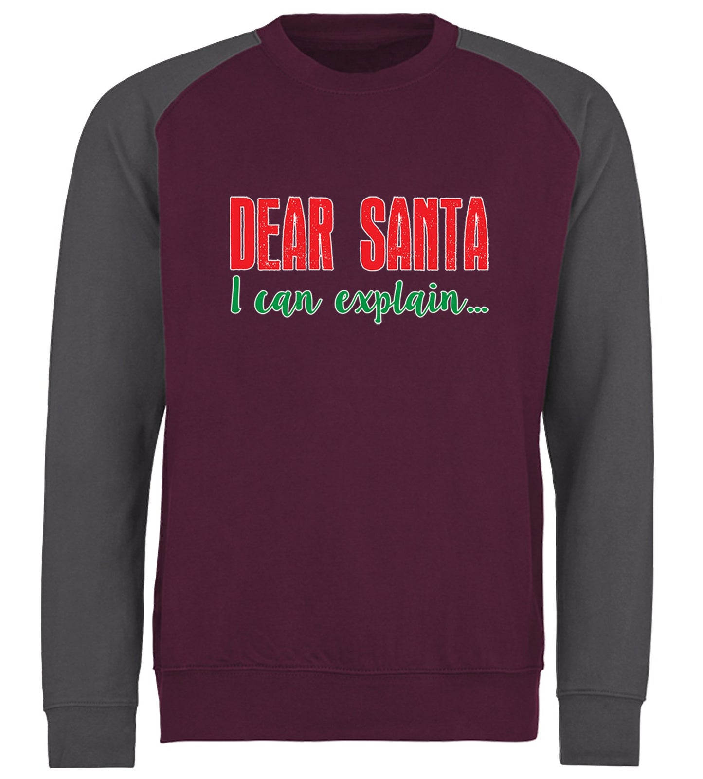 Dear Santa I Can Explain Funny Christmas Baseball Sweatshirt