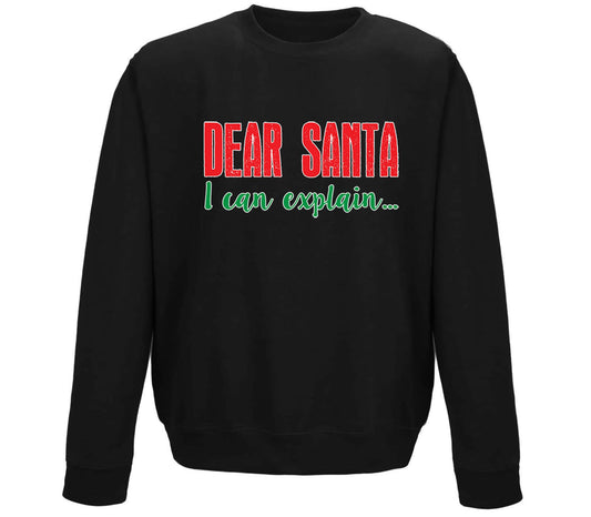 Dear Santa I Can Explain Funny Christmas Childrens Sweatshirt