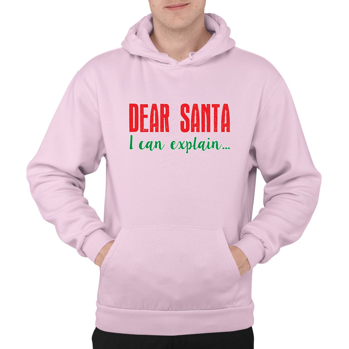 Dear Santa I Can Explain Funny Christmas Mens Pullover Hoodie