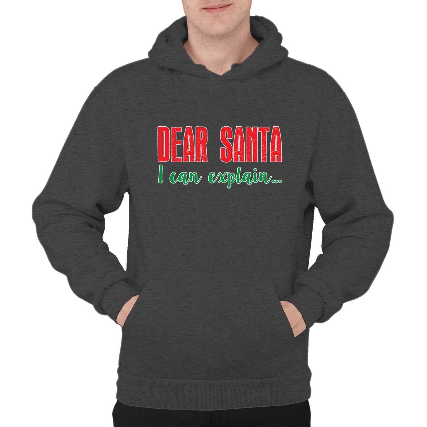 Dear Santa I Can Explain Funny Christmas Mens Pullover Hoodie