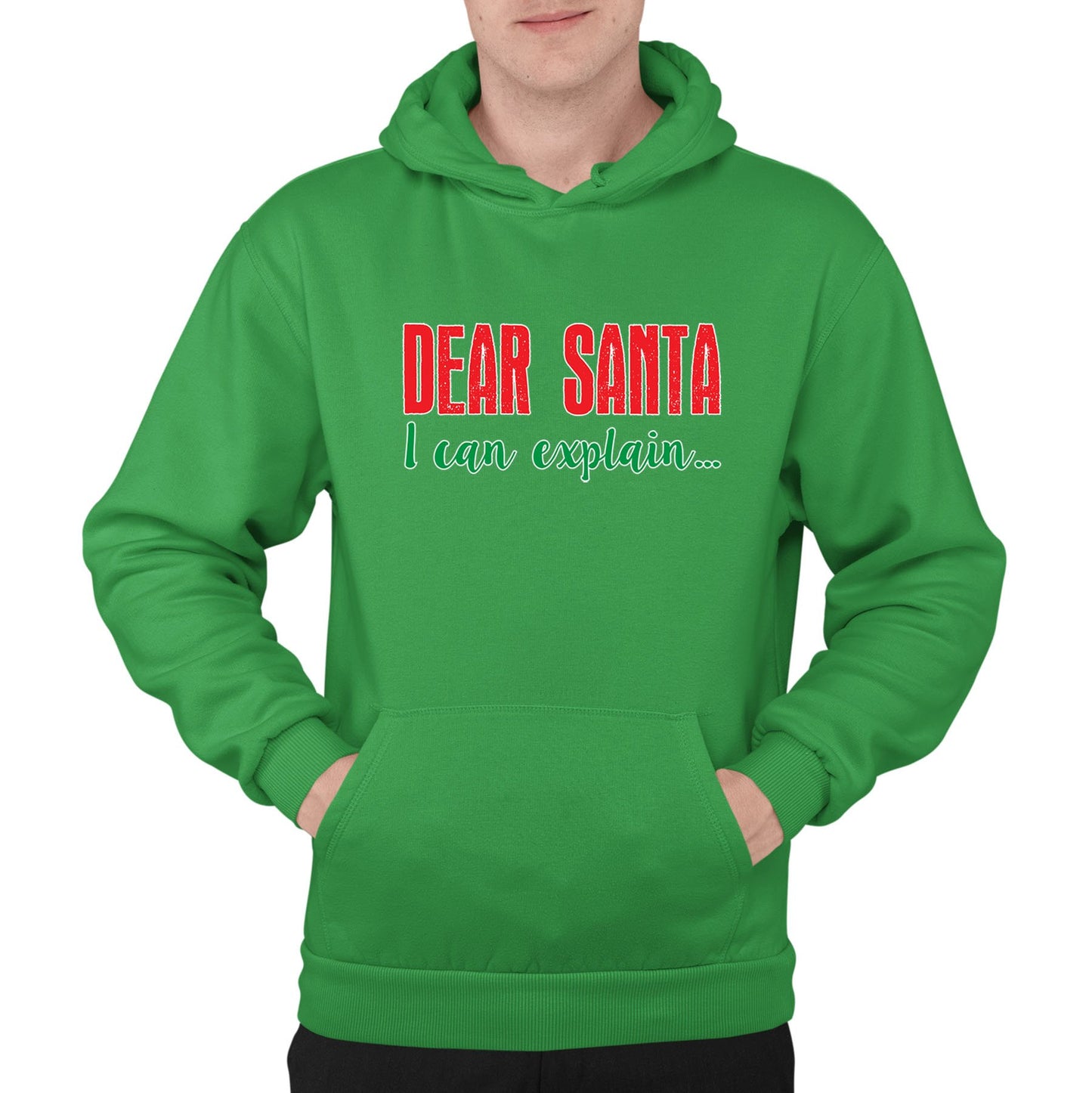 Dear Santa I Can Explain Funny Christmas Mens Pullover Hoodie