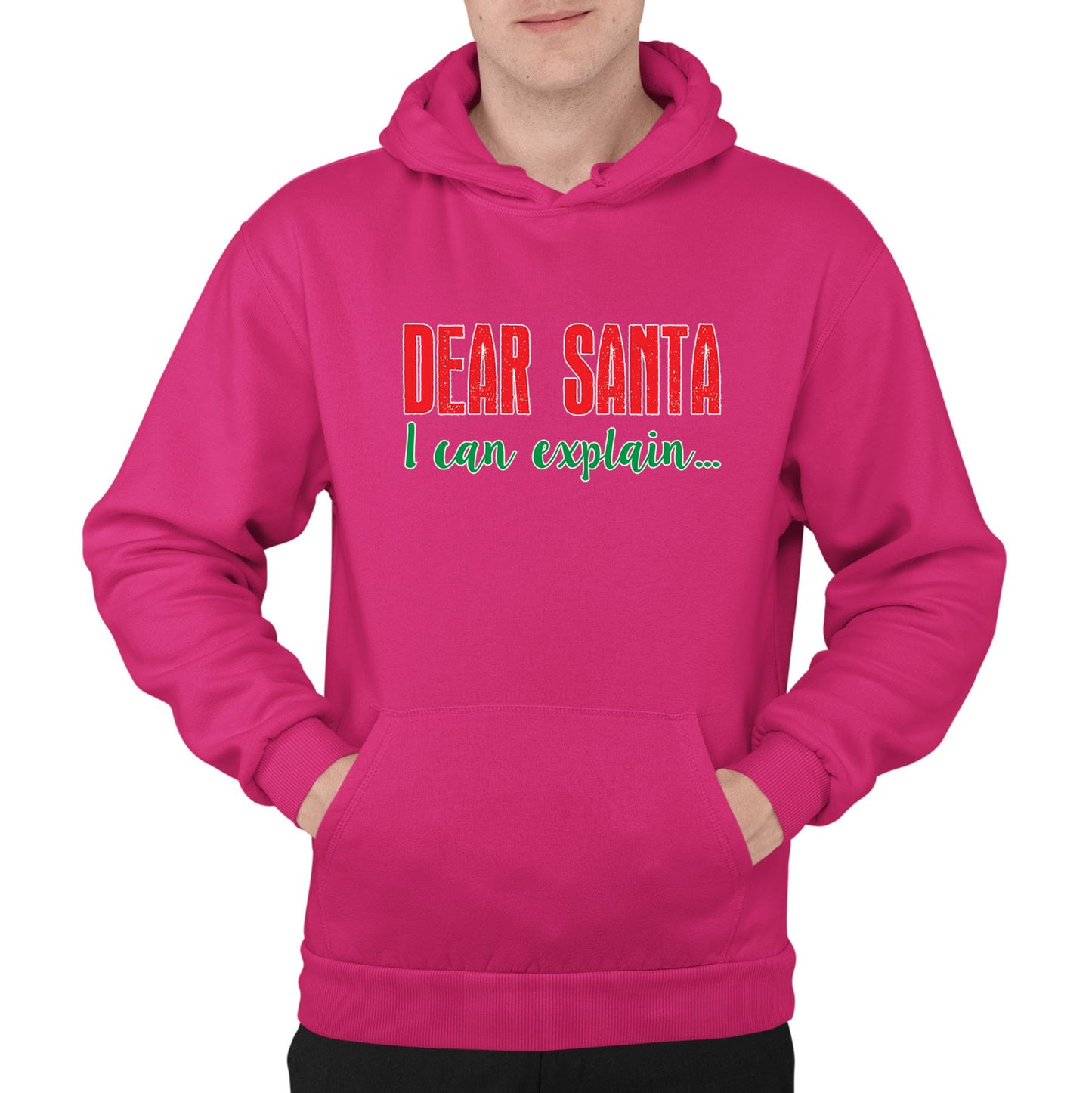 Dear Santa I Can Explain Funny Christmas Mens Pullover Hoodie