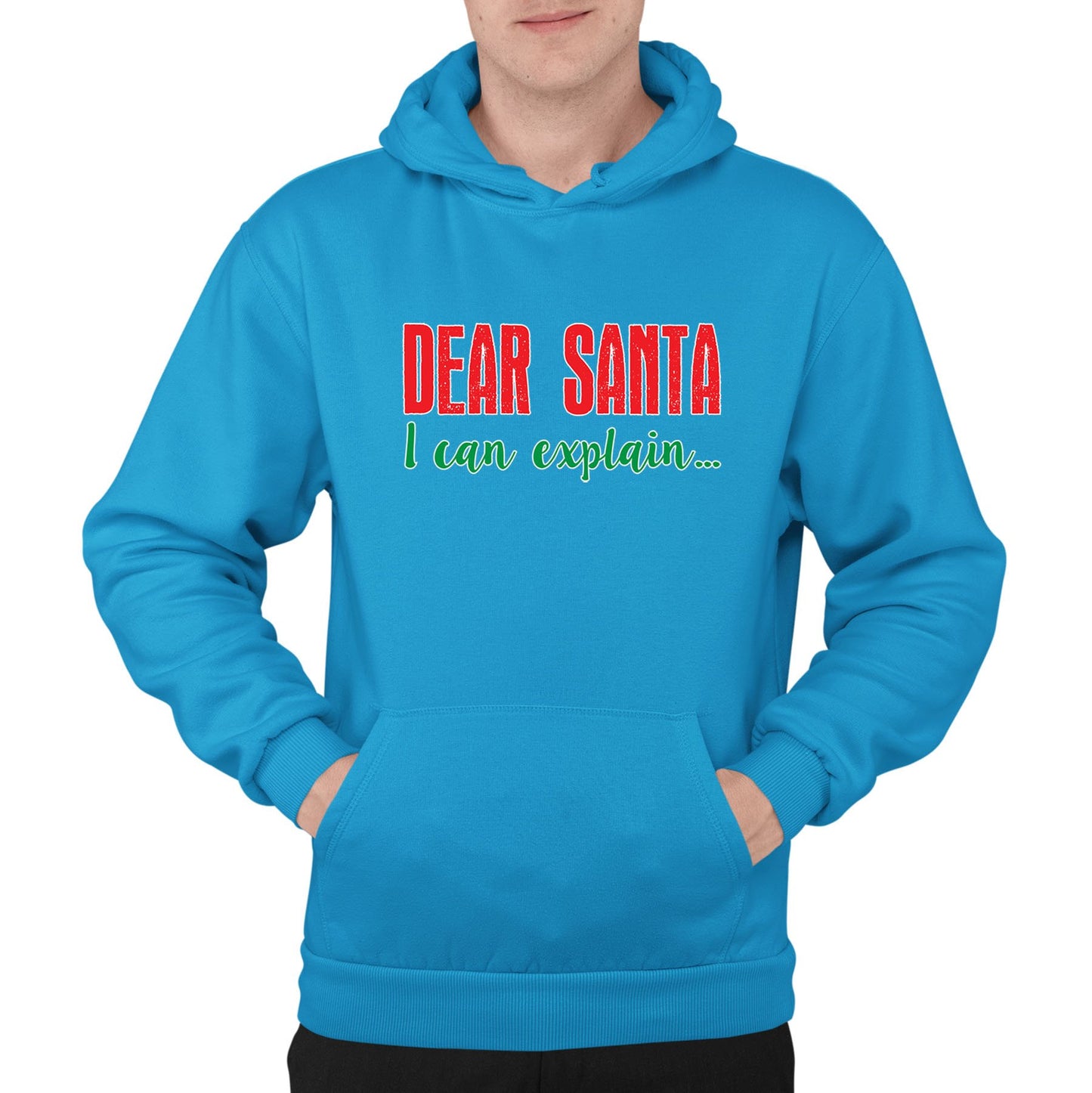 Dear Santa I Can Explain Funny Christmas Mens Pullover Hoodie