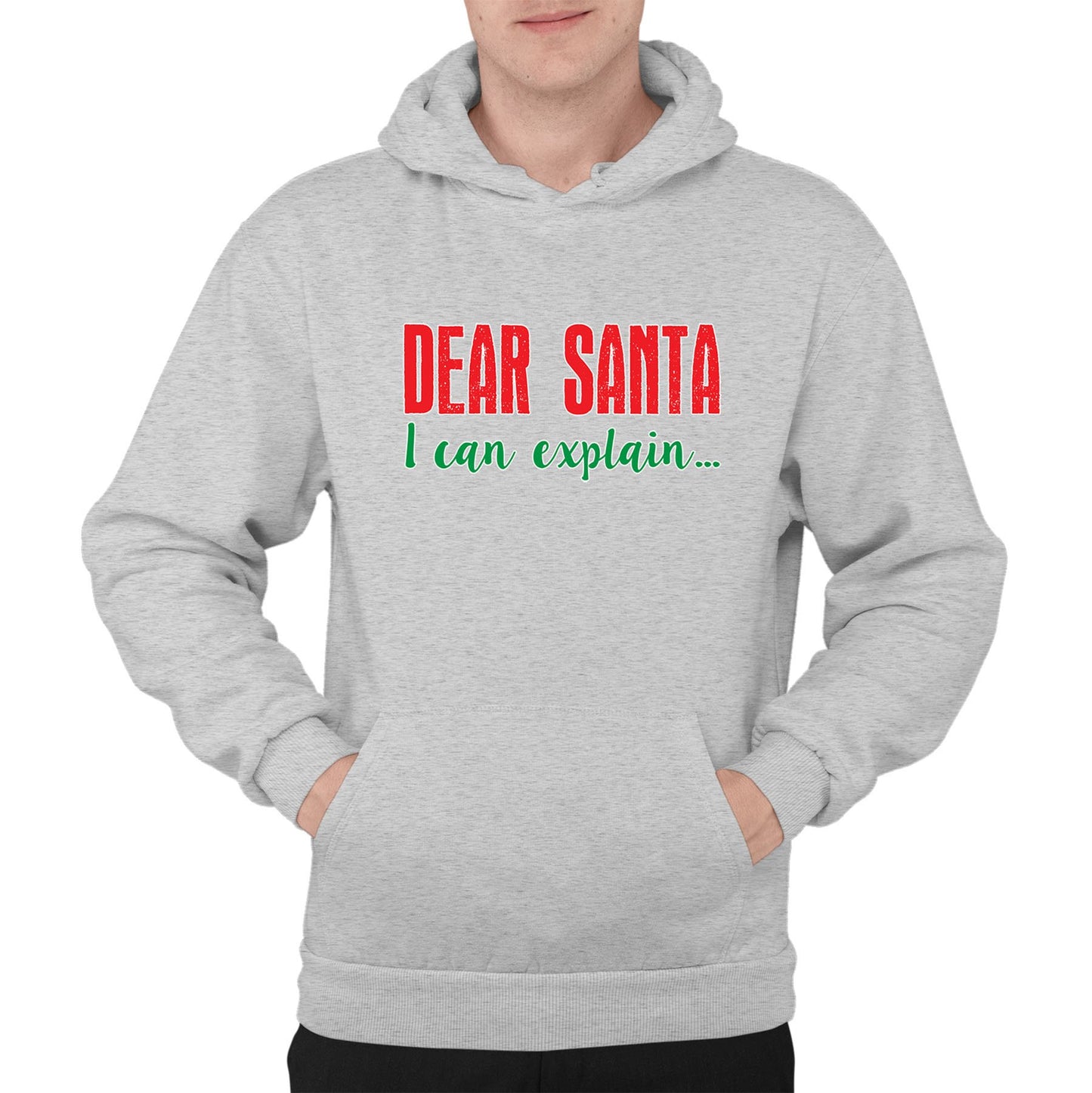 Dear Santa I Can Explain Funny Christmas Mens Pullover Hoodie