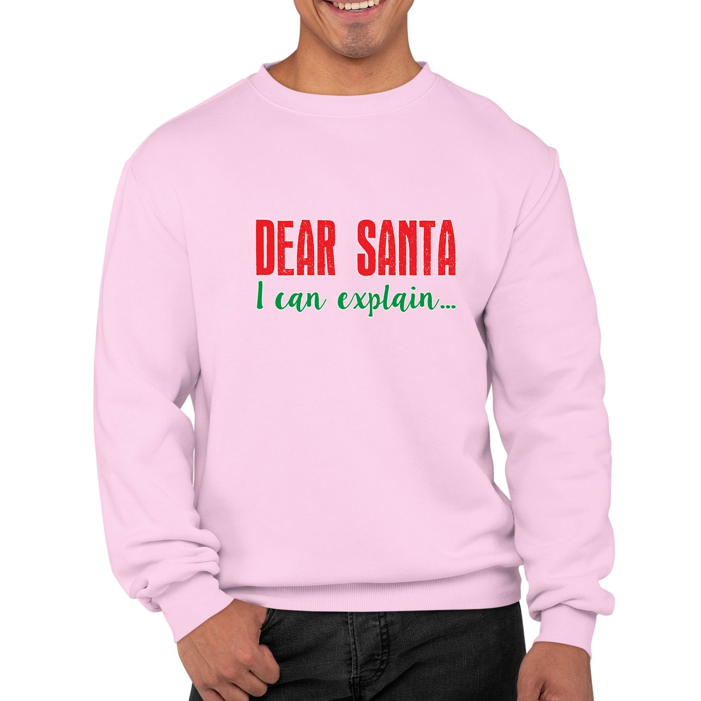 Dear Santa I Can Explain Funny Christmas Mens Sweatshirt