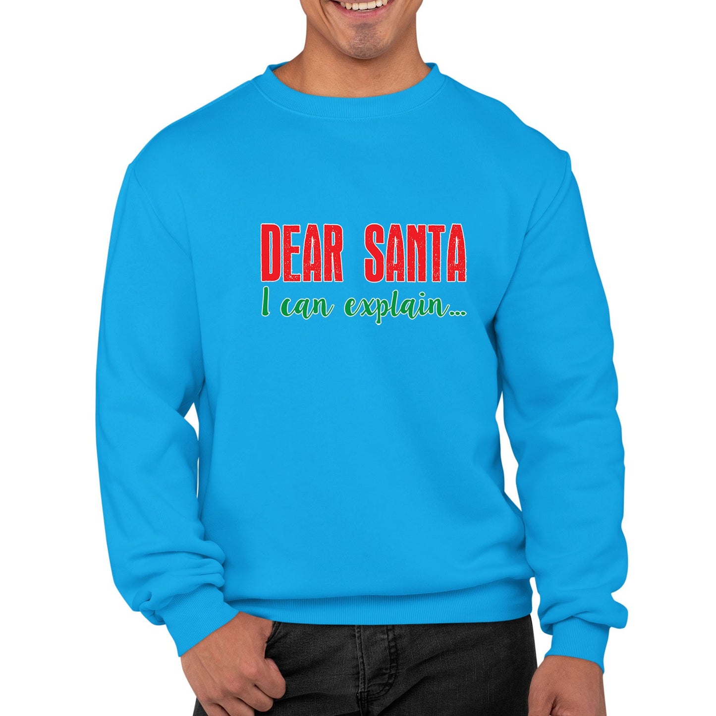 Dear Santa I Can Explain Funny Christmas Mens Sweatshirt