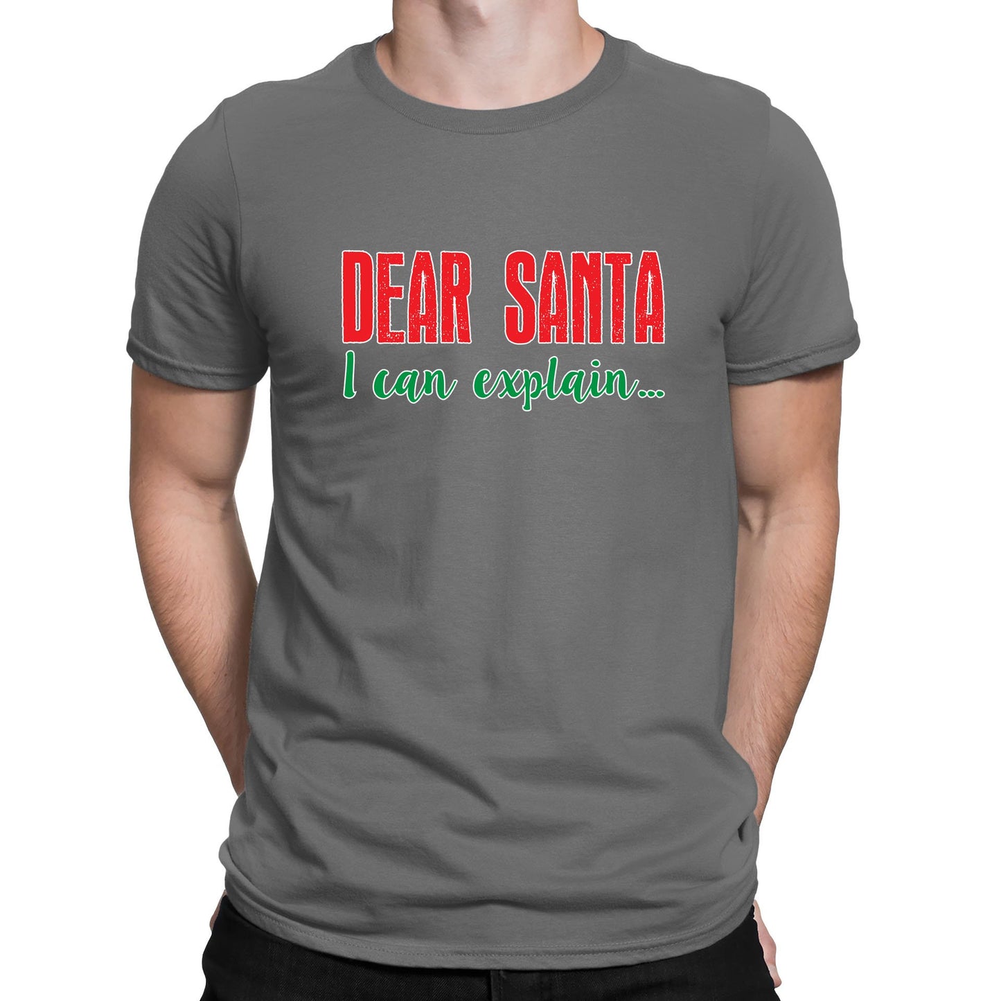 Dear Santa I Can Explain Funny Christmas Mens T-shirt