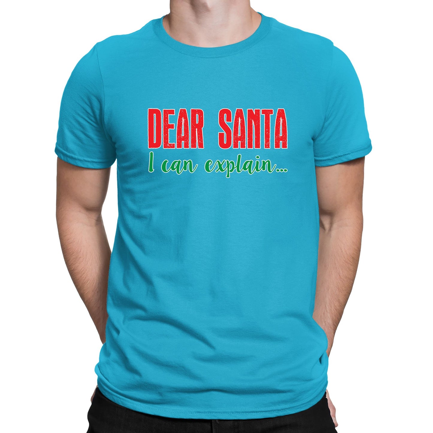 Dear Santa I Can Explain Funny Christmas Mens T-shirt