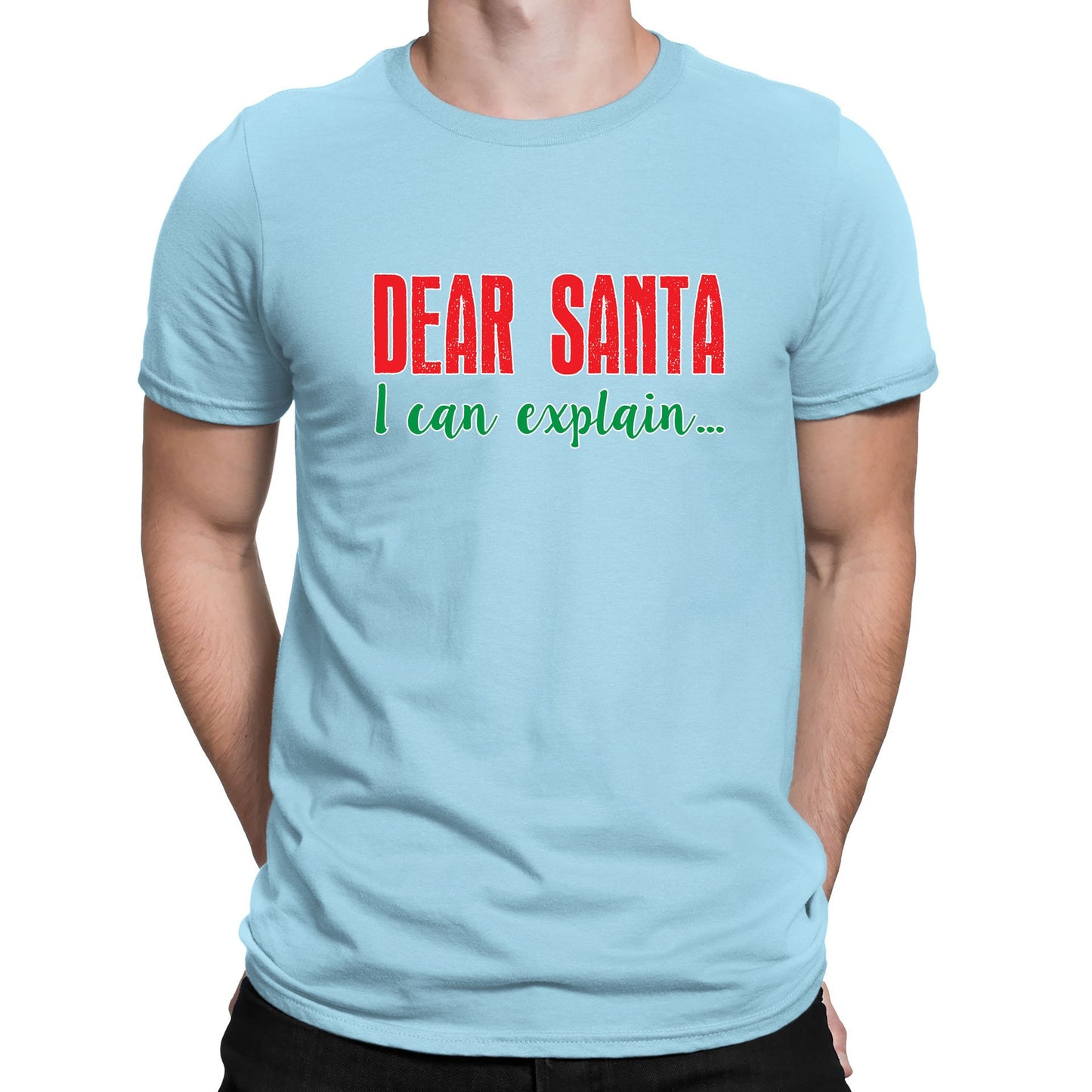 Dear Santa I Can Explain Funny Christmas Mens T-shirt