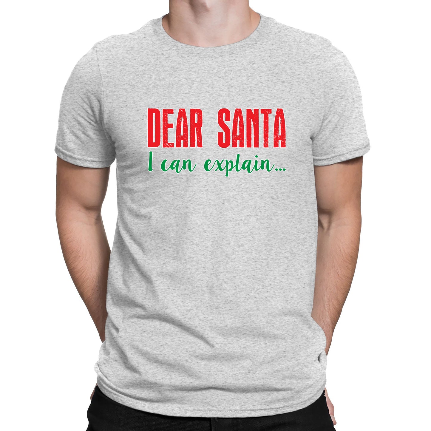 Dear Santa I Can Explain Funny Christmas Mens T-shirt