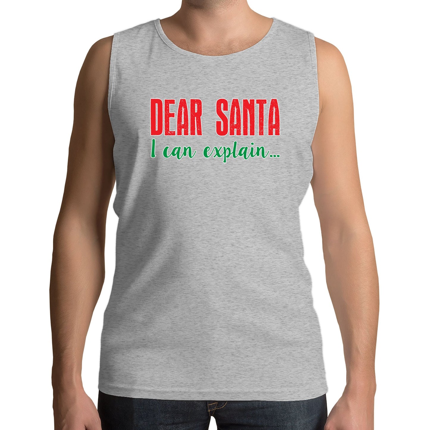 Dear Santa I Can Explain Funny Christmas Mens Vest