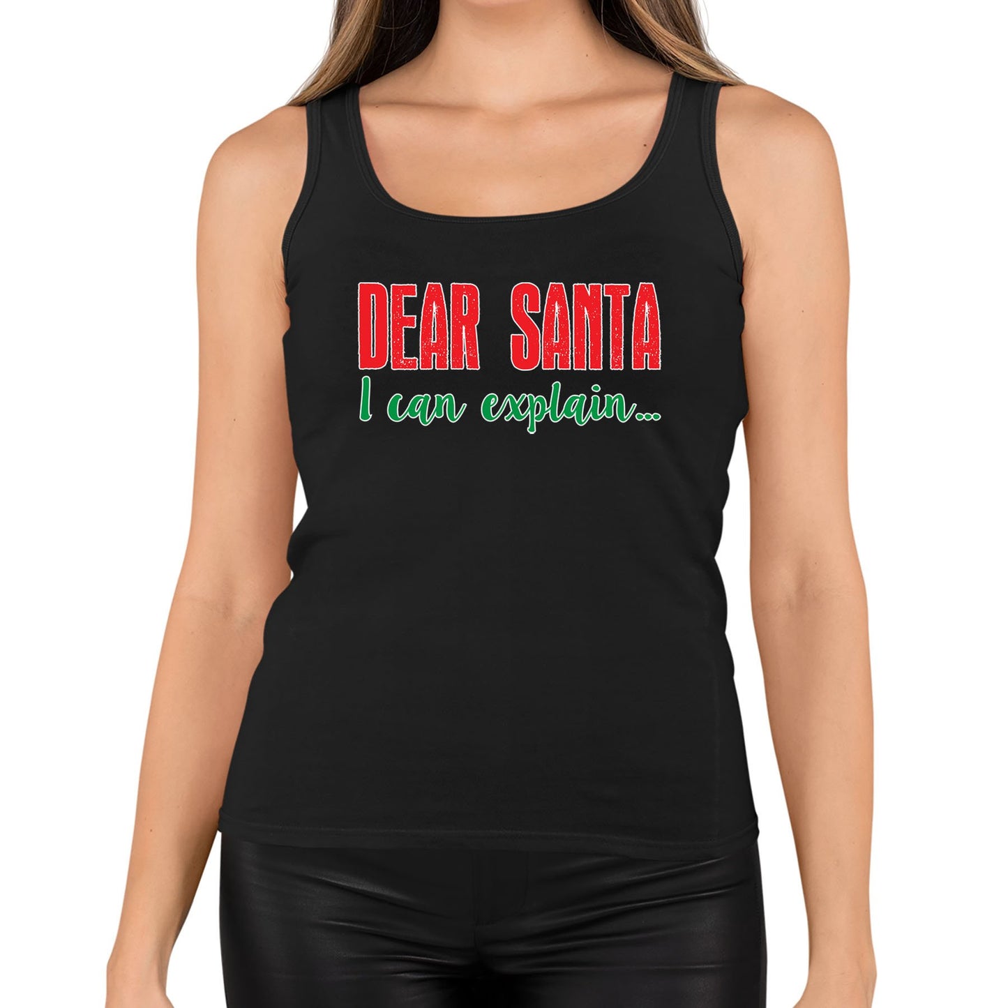 Dear Santa I Can Explain Funny Christmas Womens Vest