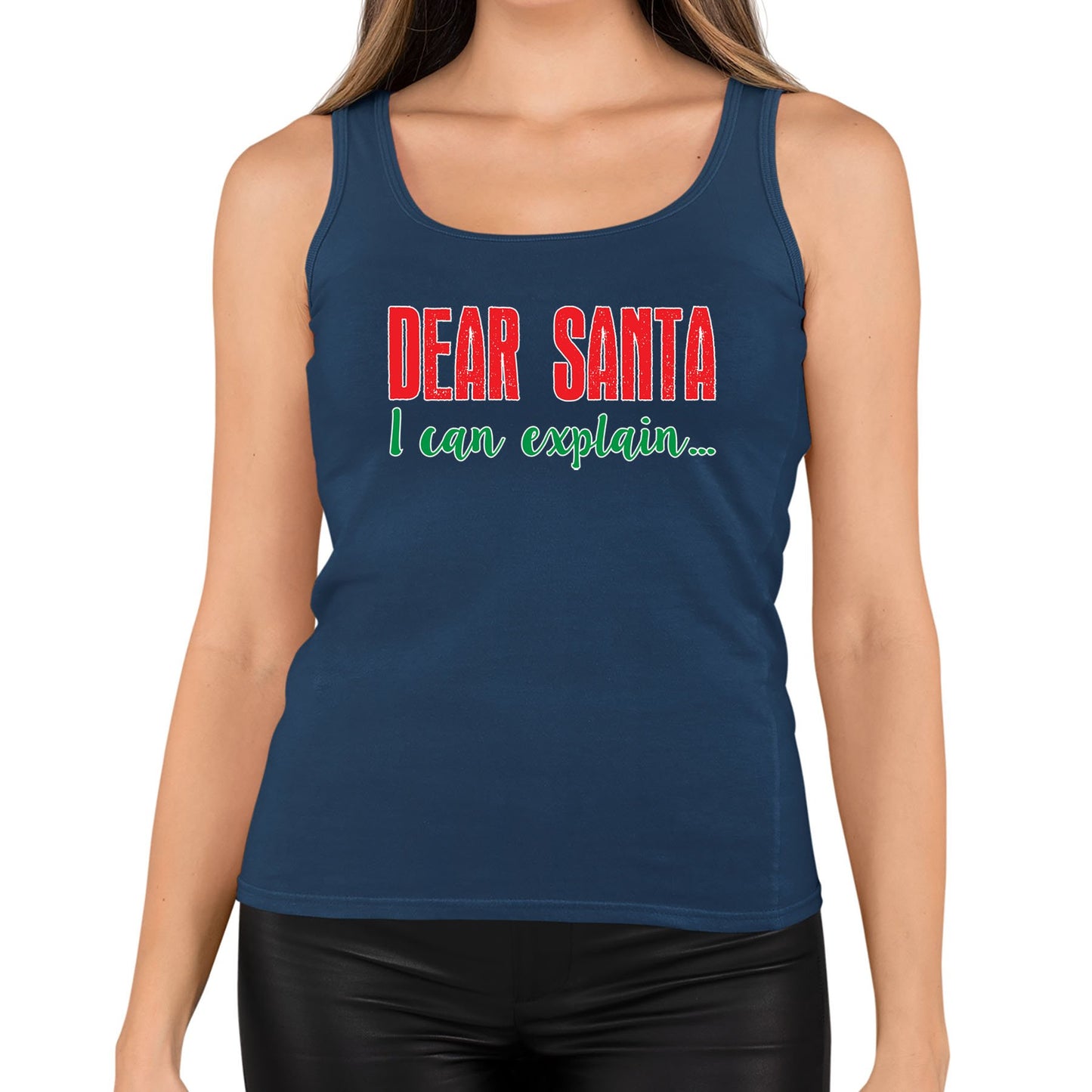 Dear Santa I Can Explain Funny Christmas Womens Vest