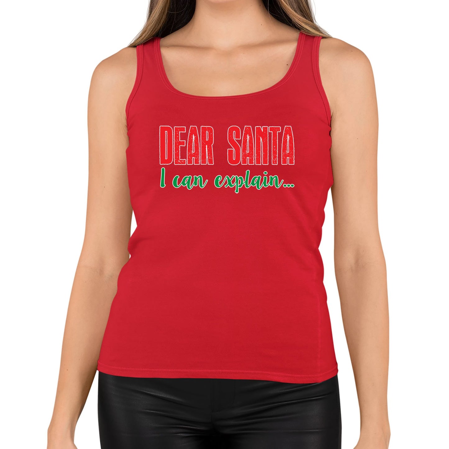 Dear Santa I Can Explain Funny Christmas Womens Vest