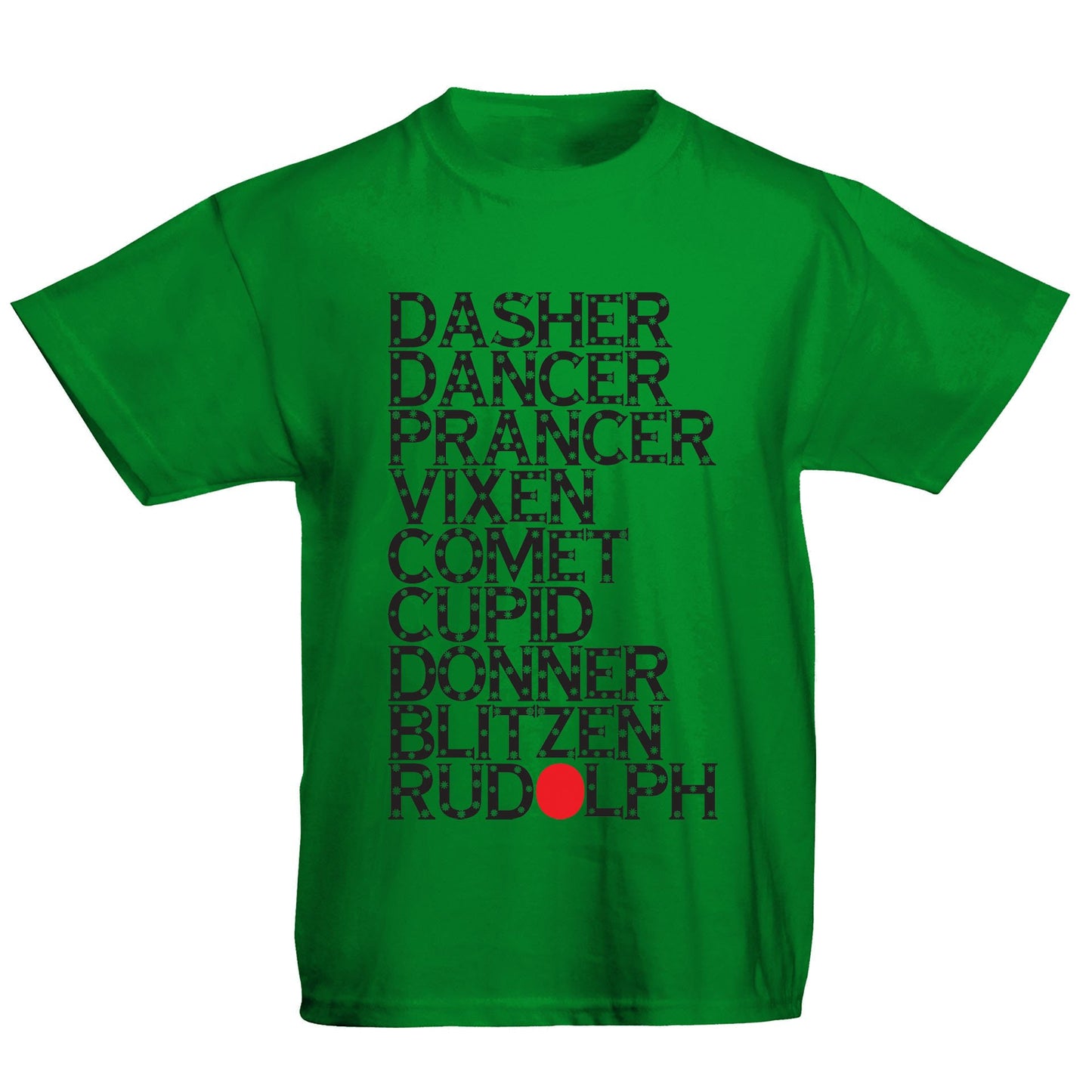 Reindeer Names Christmas Kids T-shirt