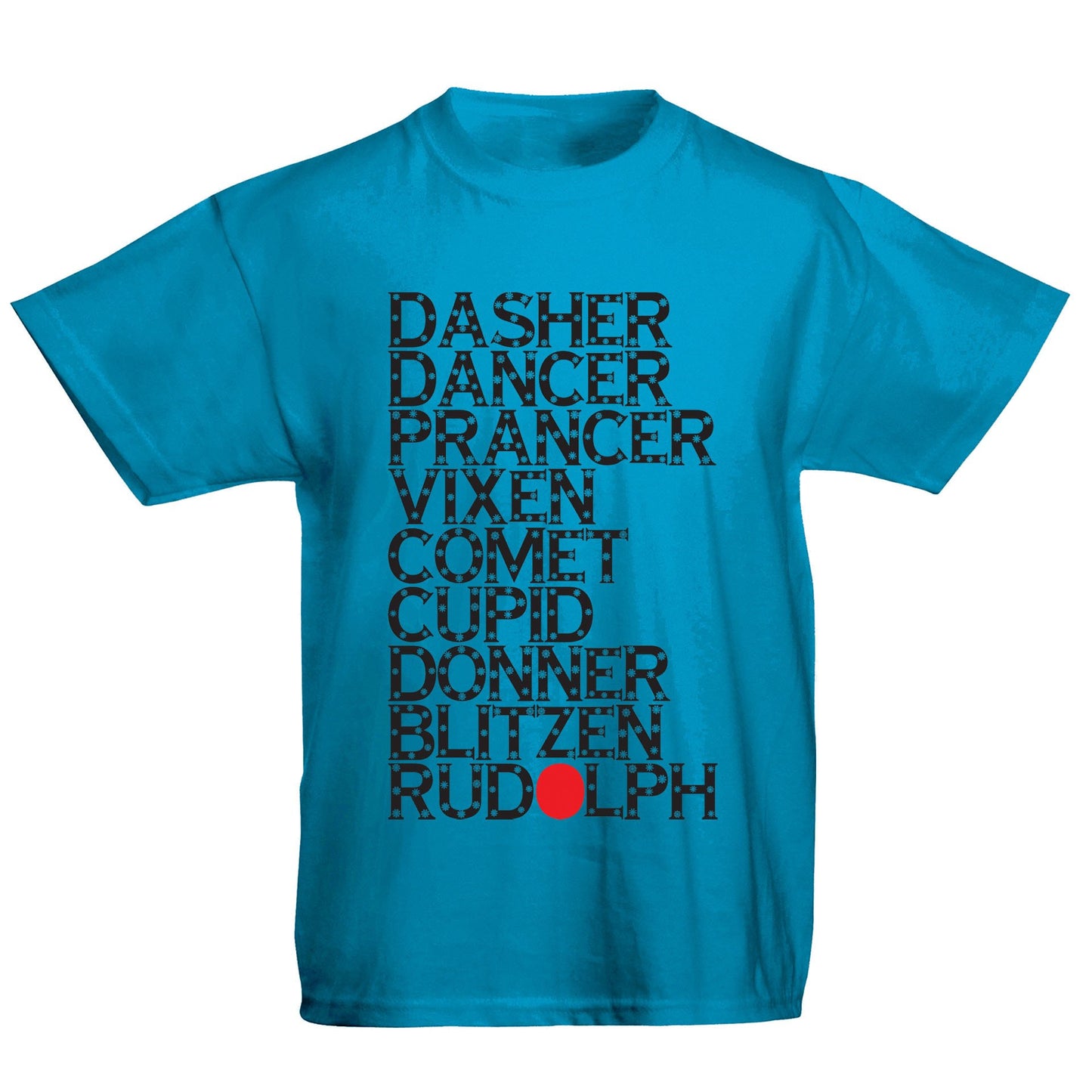 Reindeer Names Christmas Kids T-shirt