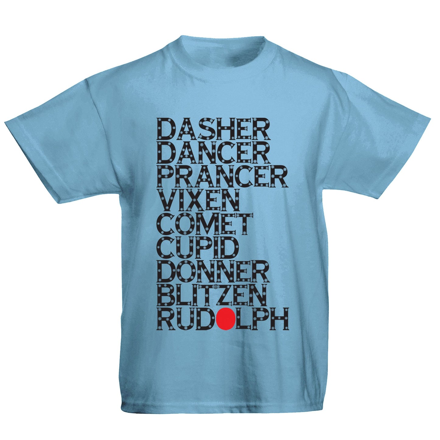 Reindeer Names Christmas Kids T-shirt