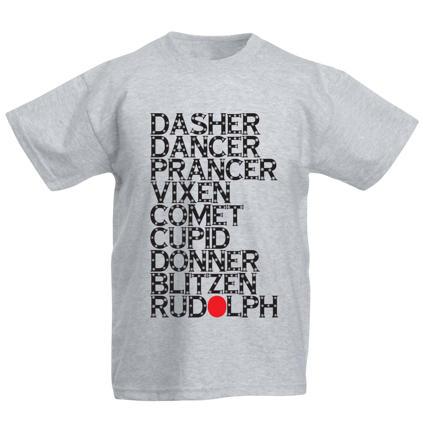 Reindeer Names Christmas Kids T-shirt