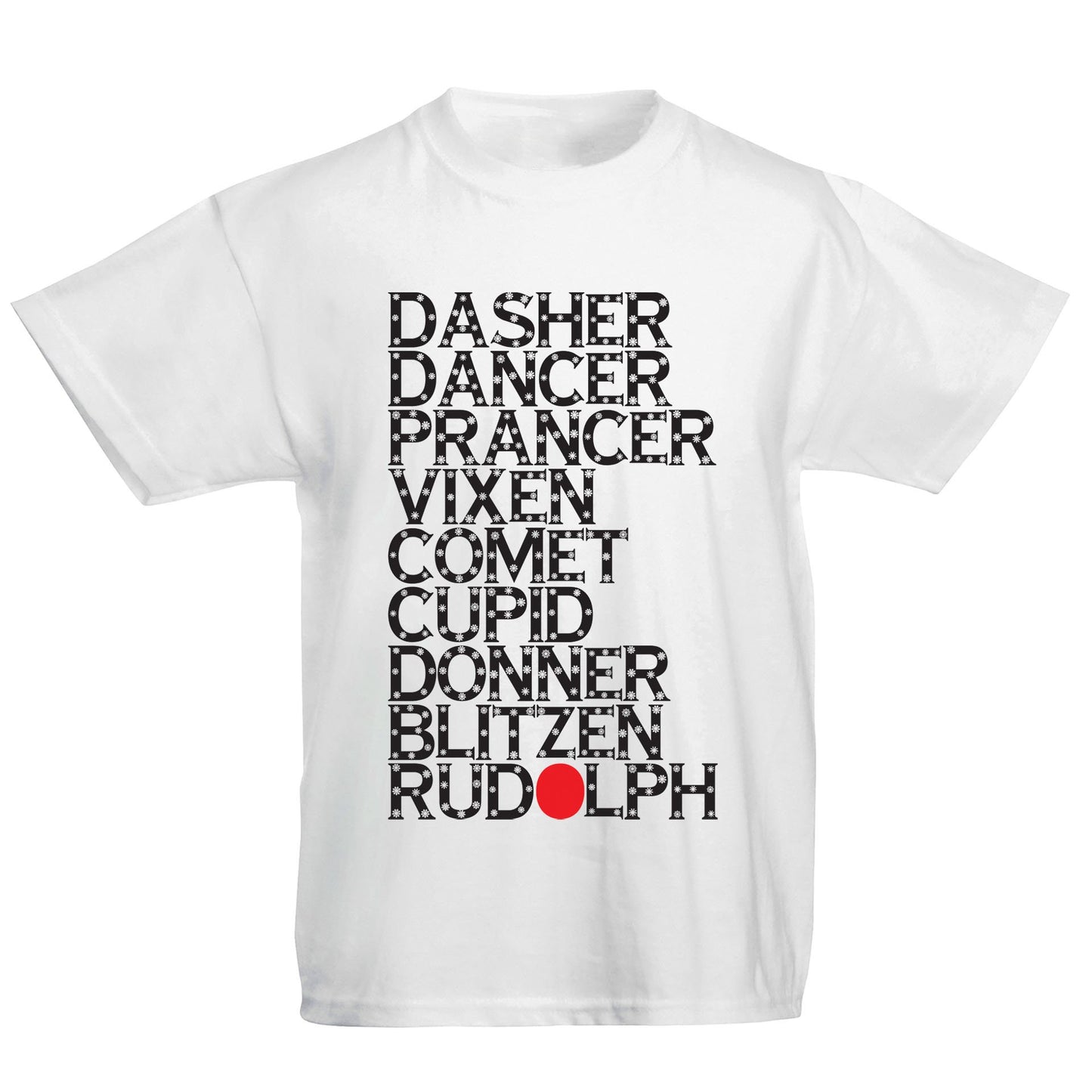 Reindeer Names Christmas Kids T-shirt