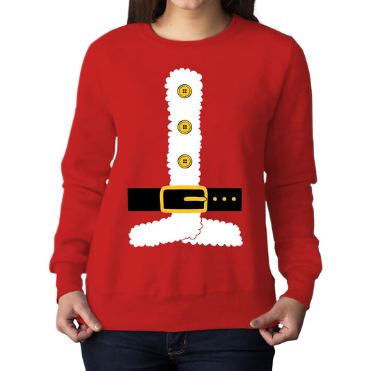 Santa Claus Suit Christmas Womens Sweatshirt