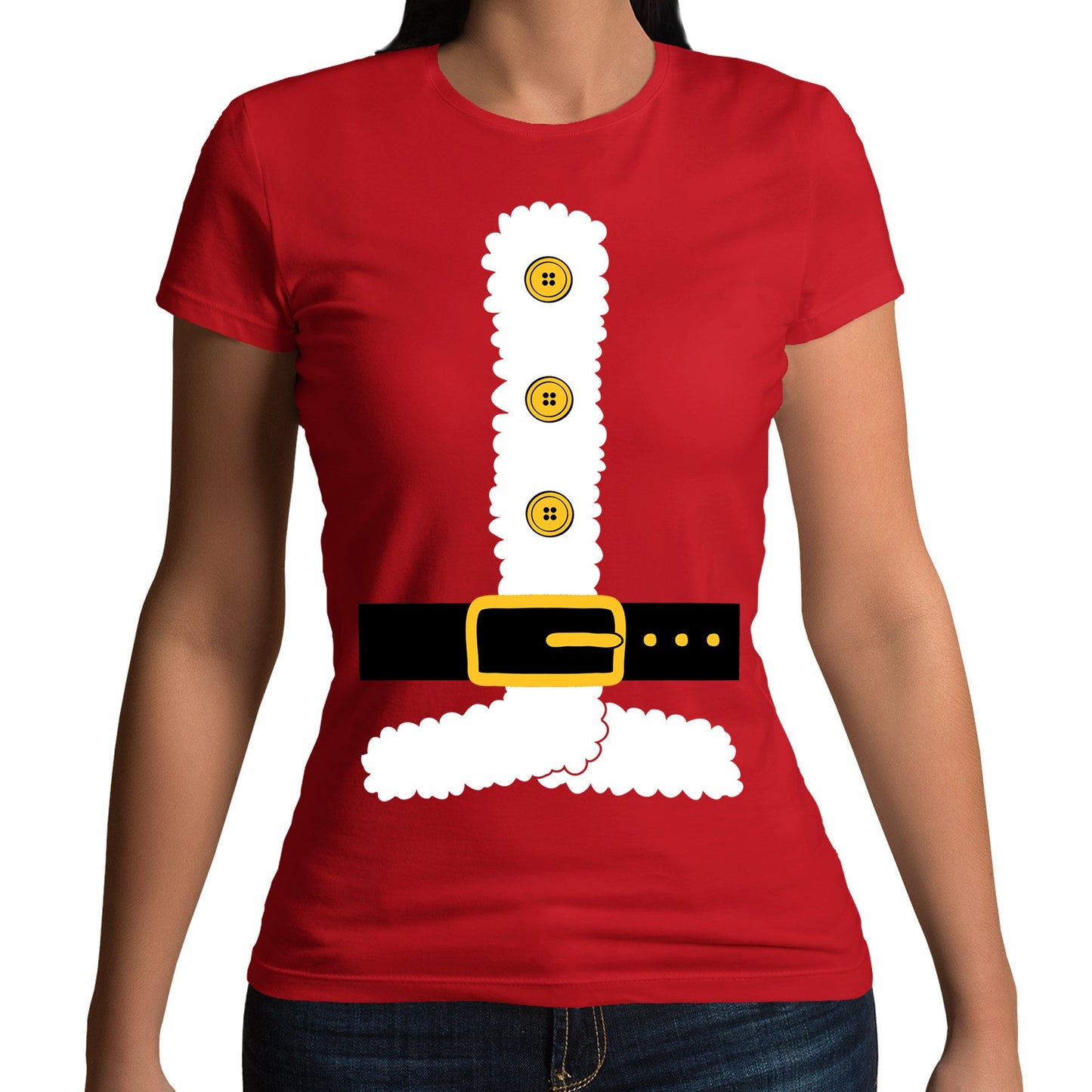 Santa Claus Suit Christmas Womens T-shirt