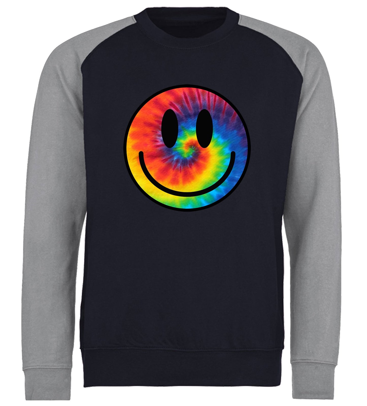 Tie Dye Smiley Baseball Sweatshirt