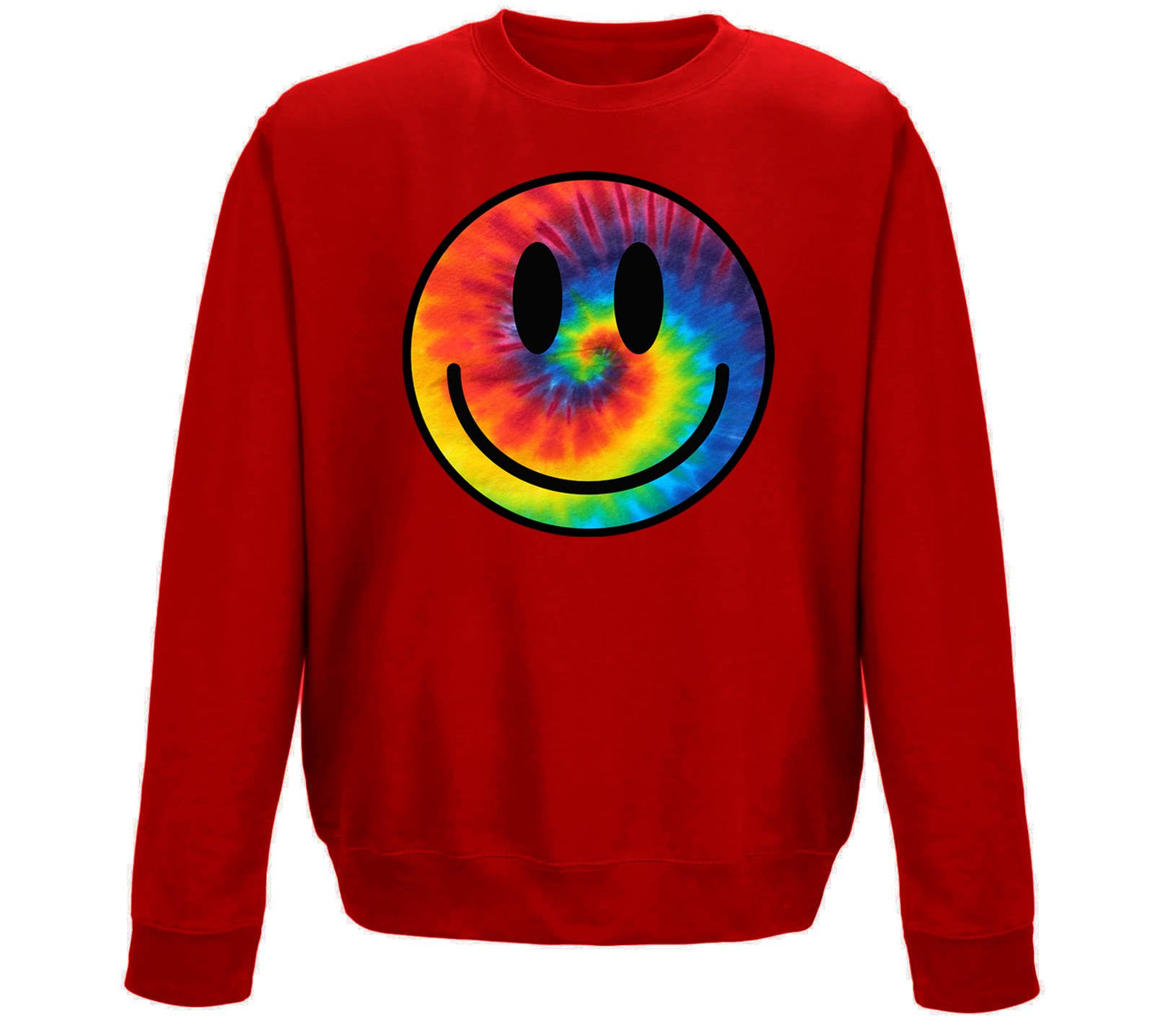 Tie Dye Happy Smile Face Childrens Sweatshirt