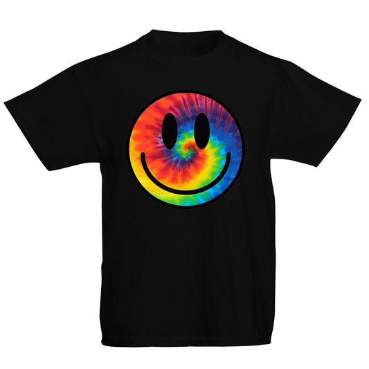 Tie Dye Happy Smile Face Kids T-shirt