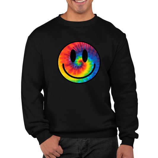 Tie Dye Happy Smile Face Mens Sweatshirt