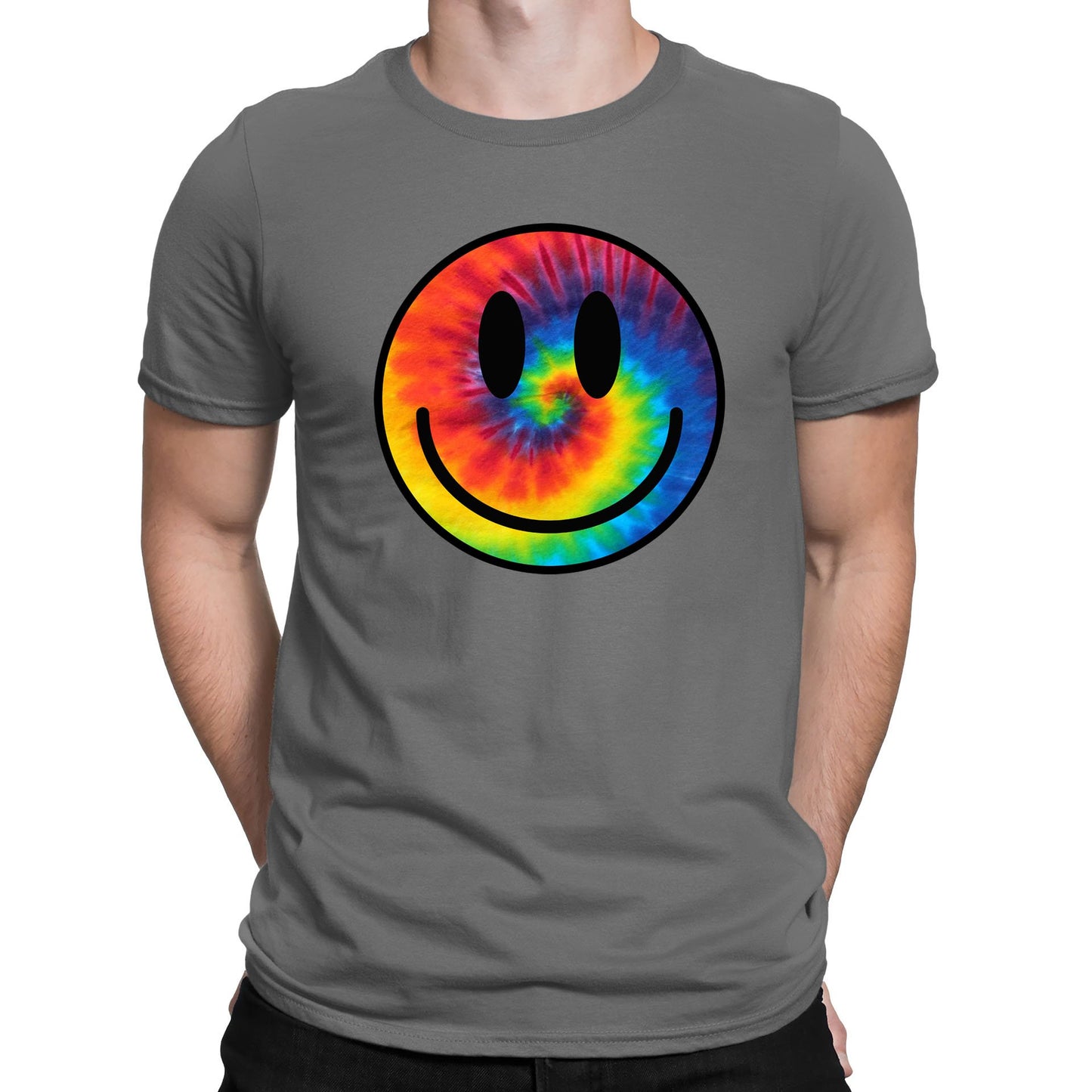 Tie Dye Happy Smile Face Mens T-shirt