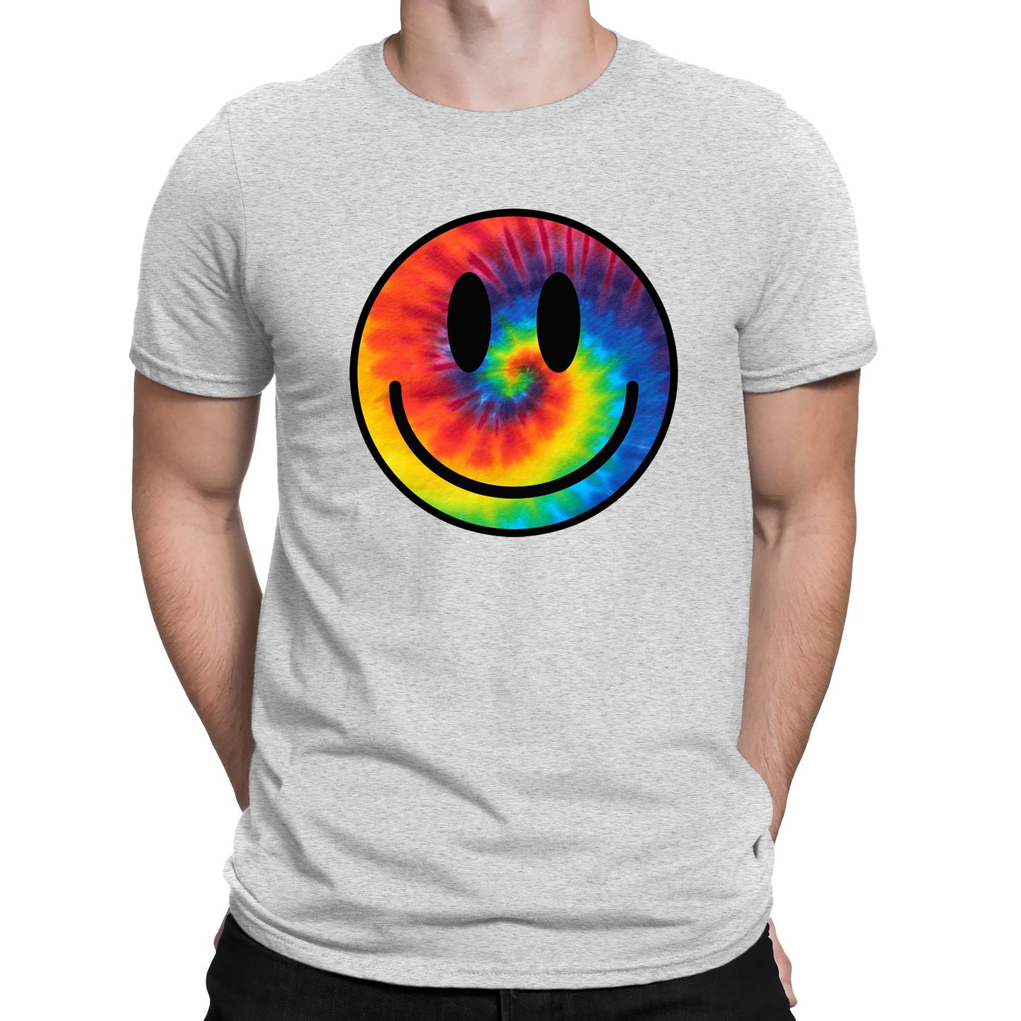 Tie Dye Happy Smile Face Mens T-shirt