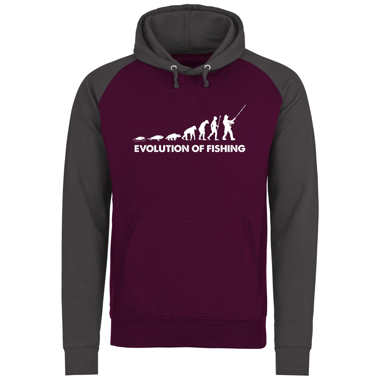 Evolution Of Fishing Baseball Hoodie