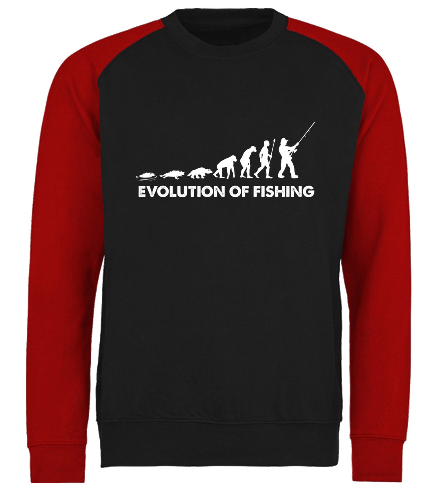 Evolution Of Fishing Baseball Sweatshirt