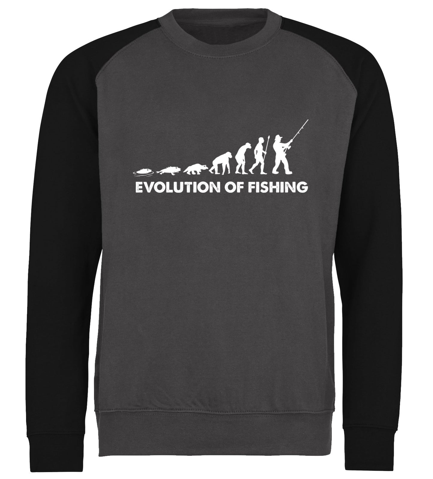 Evolution Of Fishing Baseball Sweatshirt