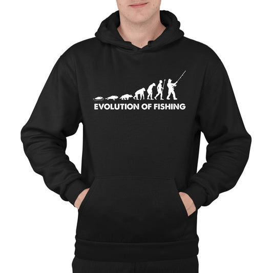 Evolution Of Fishing Mens Pullover Hoodie