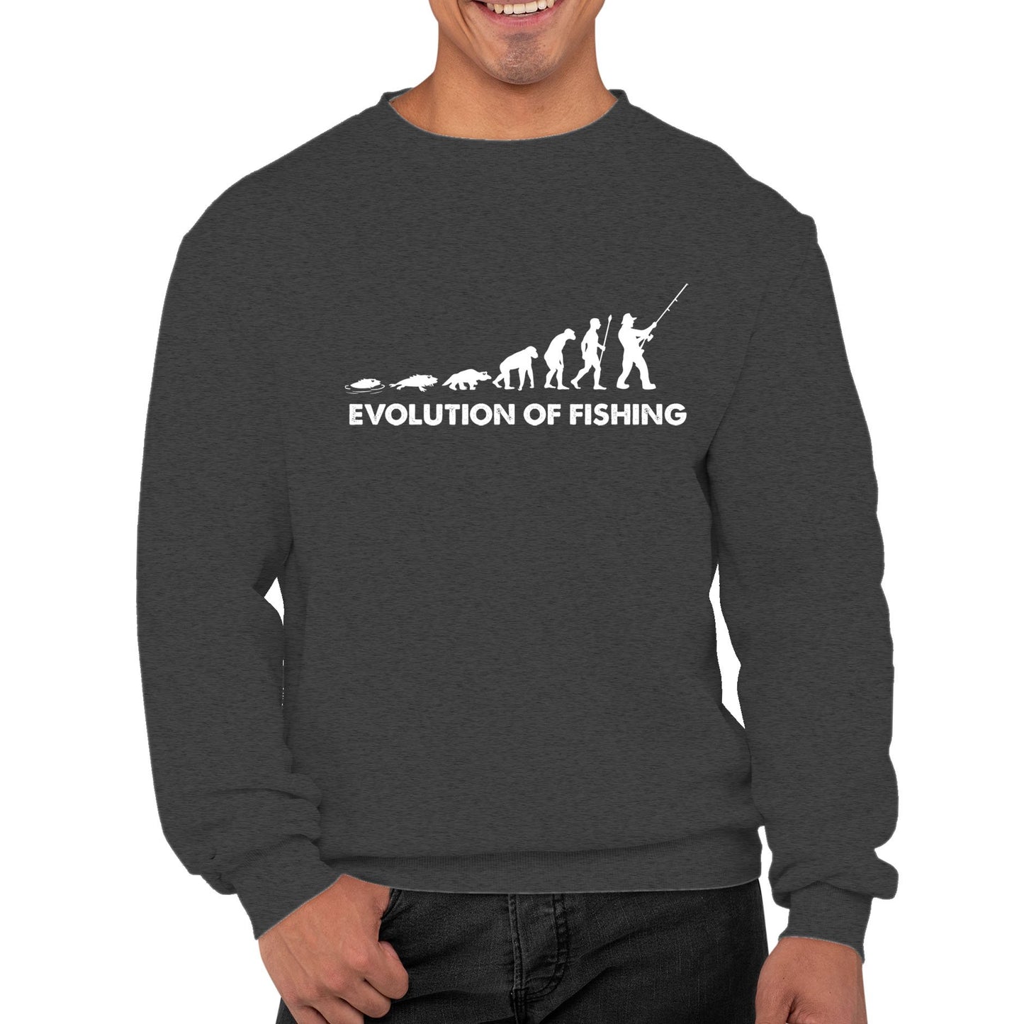 Evolution Of Fishing Mens Sweatshirt