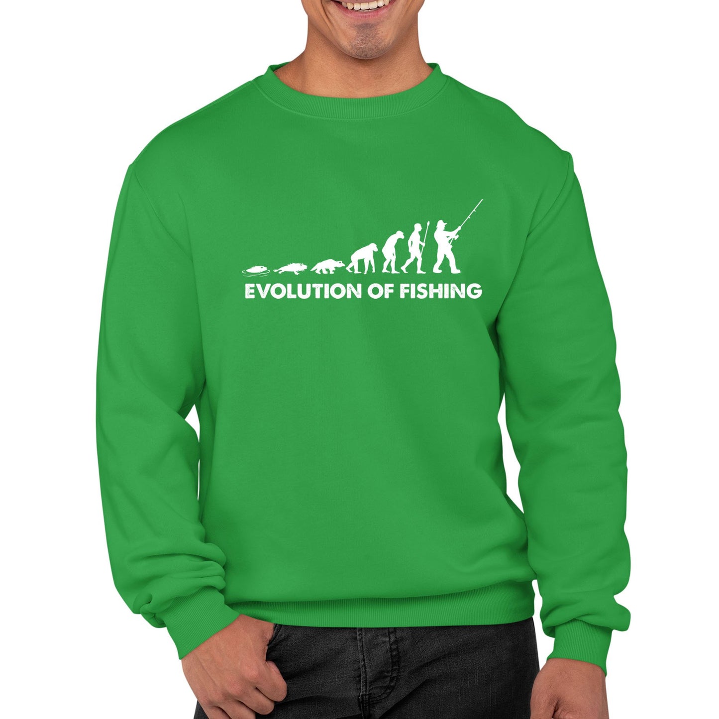 Evolution Of Fishing Mens Sweatshirt