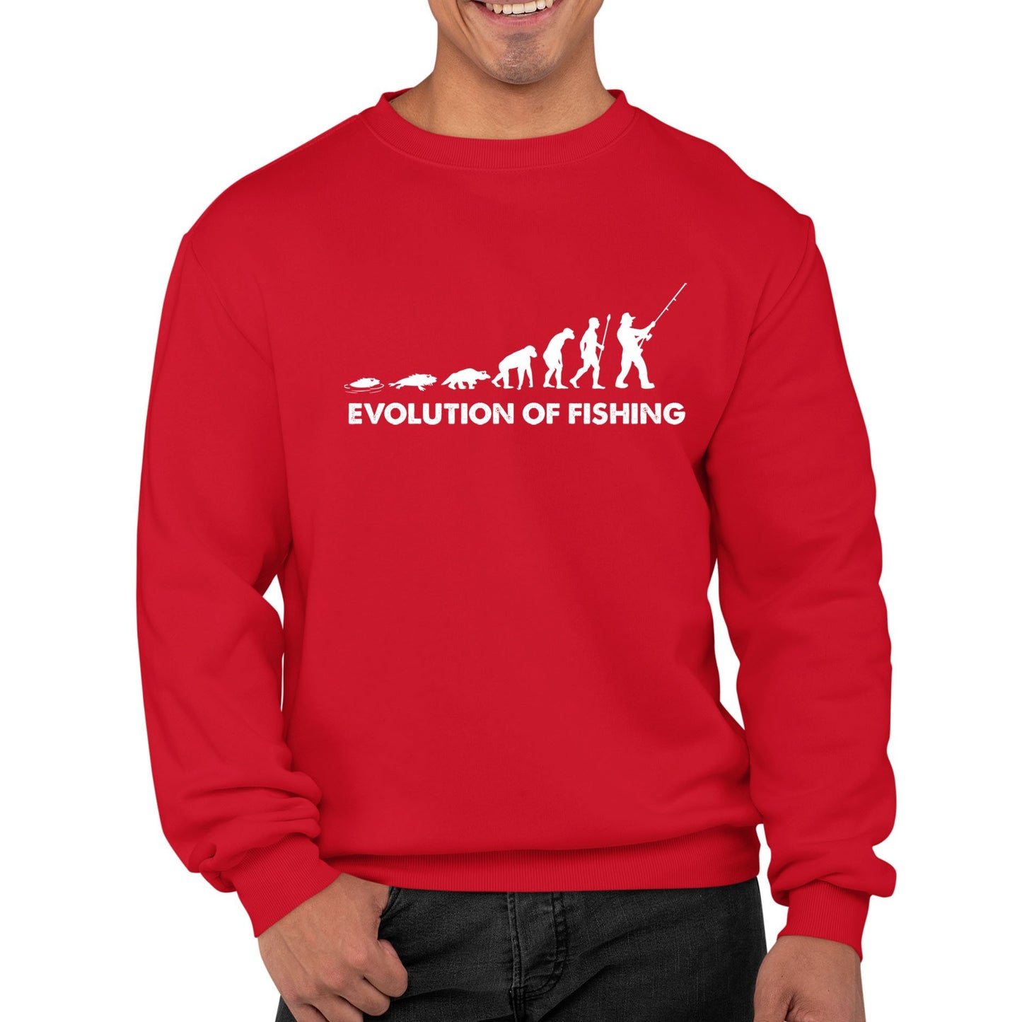 Evolution Of Fishing Mens Sweatshirt