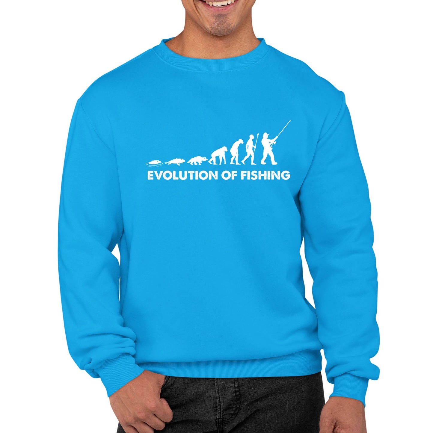 Evolution Of Fishing Mens Sweatshirt