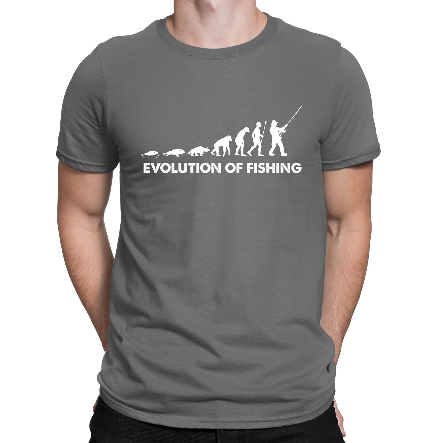 Evolution Of Fishing Mens T-shirt