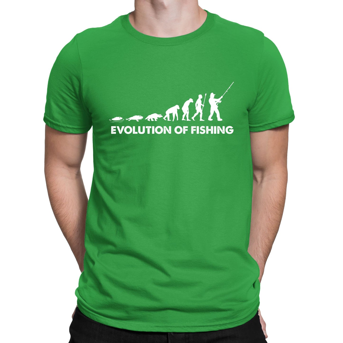 Evolution Of Fishing Mens T-shirt