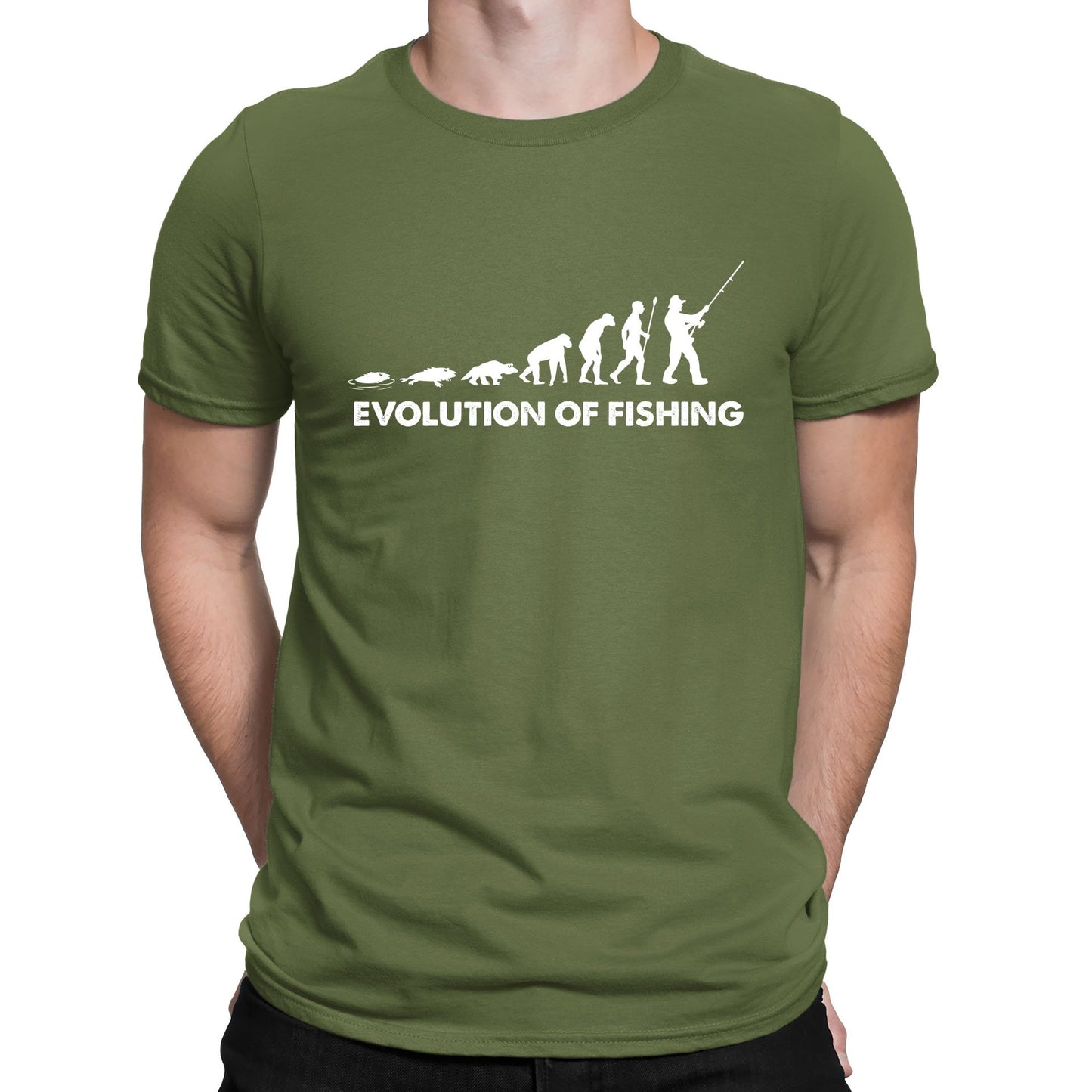 Evolution Of Fishing Mens T-shirt