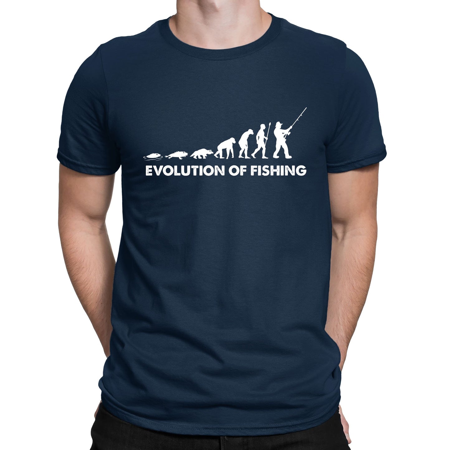 Evolution Of Fishing Mens T-shirt