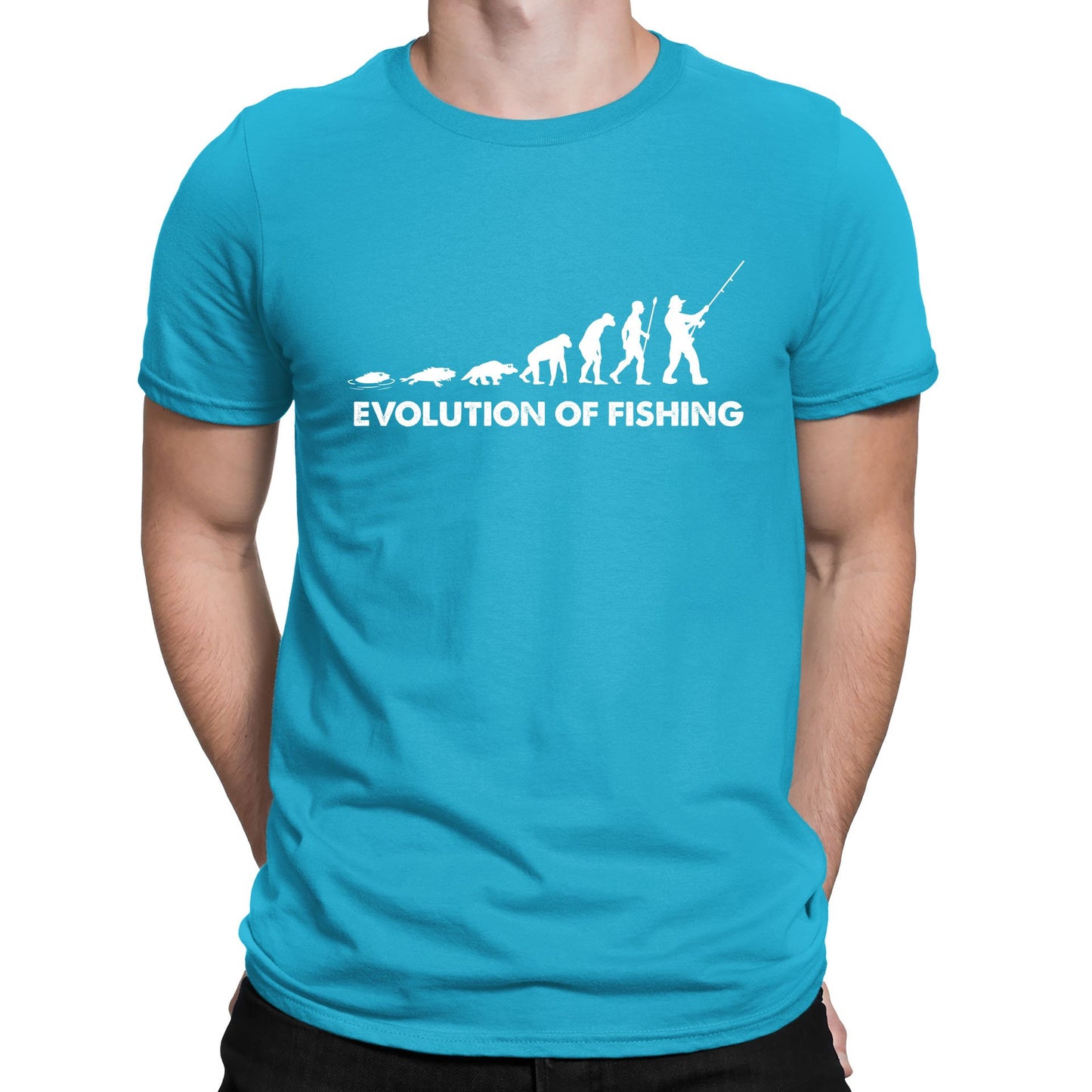 Evolution Of Fishing Mens T-shirt