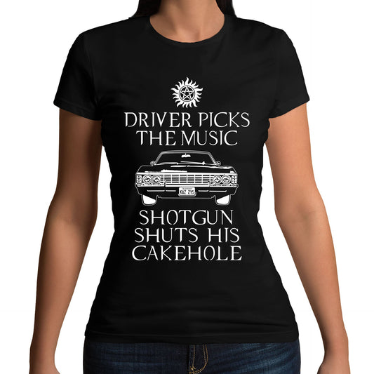 Driver Picks The Music Womens T-shirt