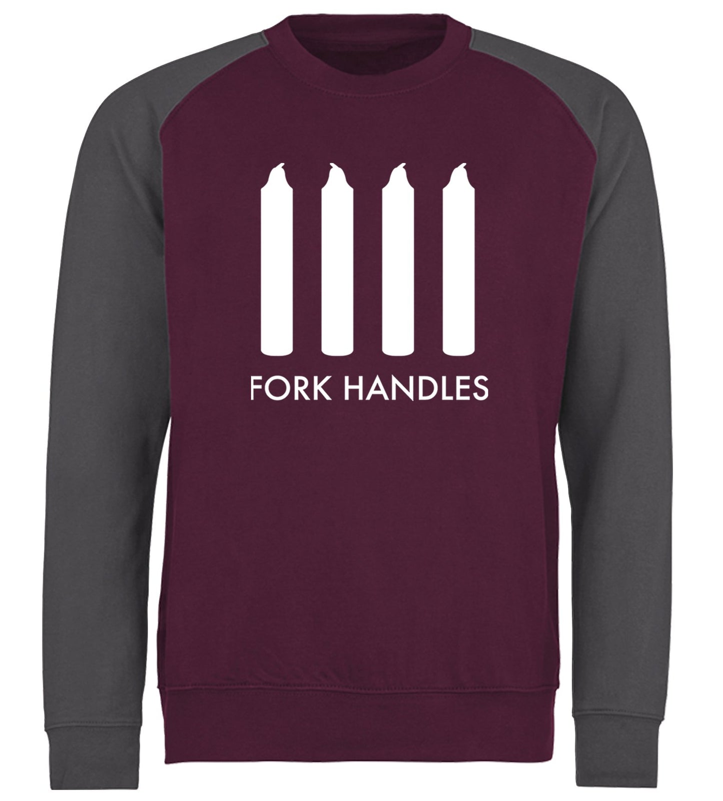 Fork Handles Funny Sketch Baseball Sweatshirt