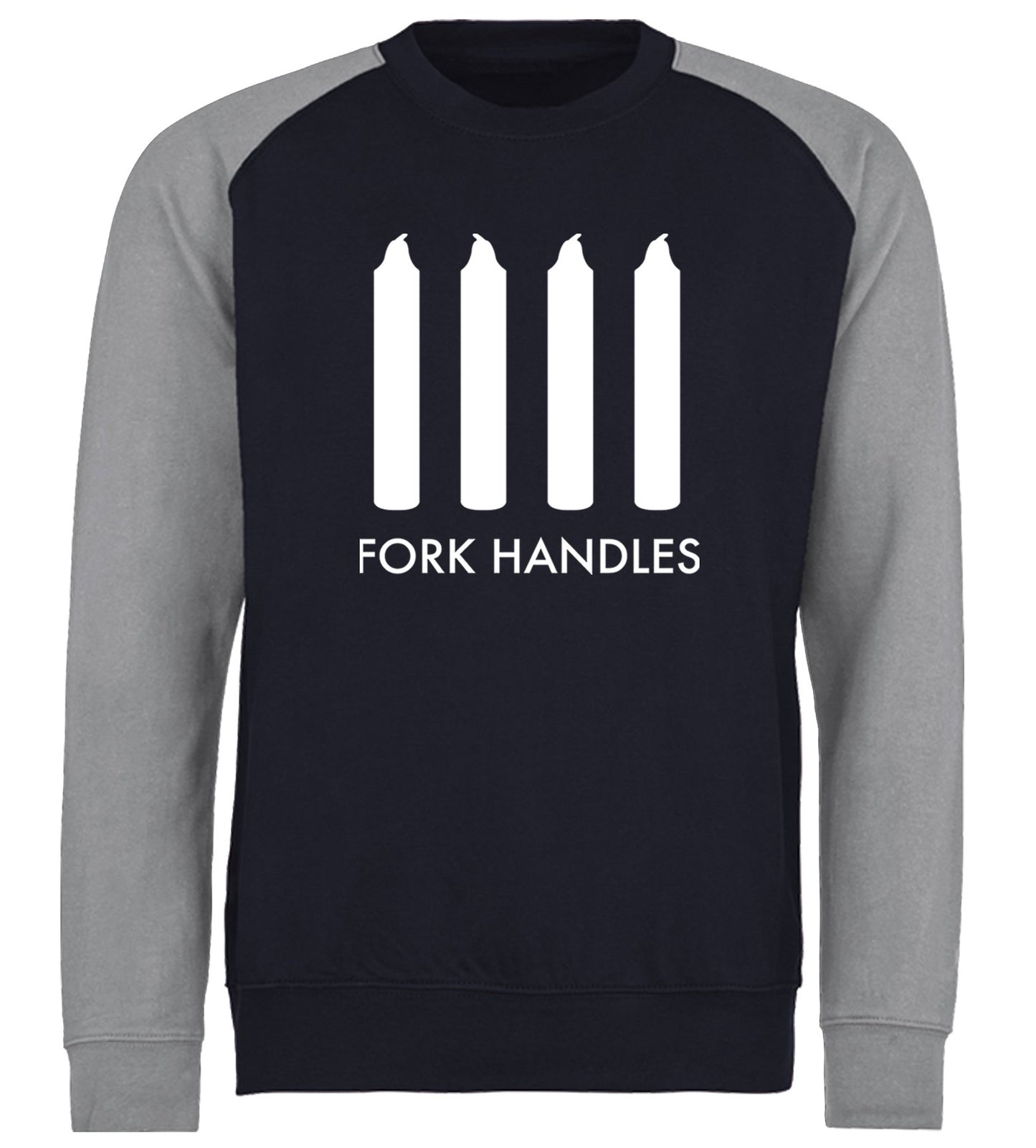 Fork Handles Funny Sketch Baseball Sweatshirt